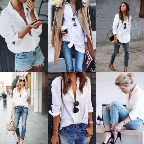 Oversized white buttonup shirt minimalist business - Picture 10 of 12